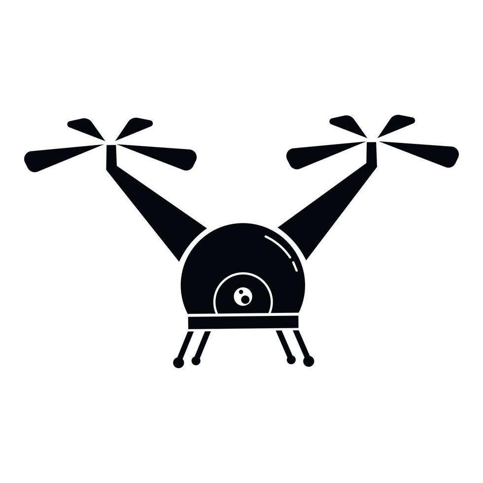 icono de juguete de drones, estilo simple vector