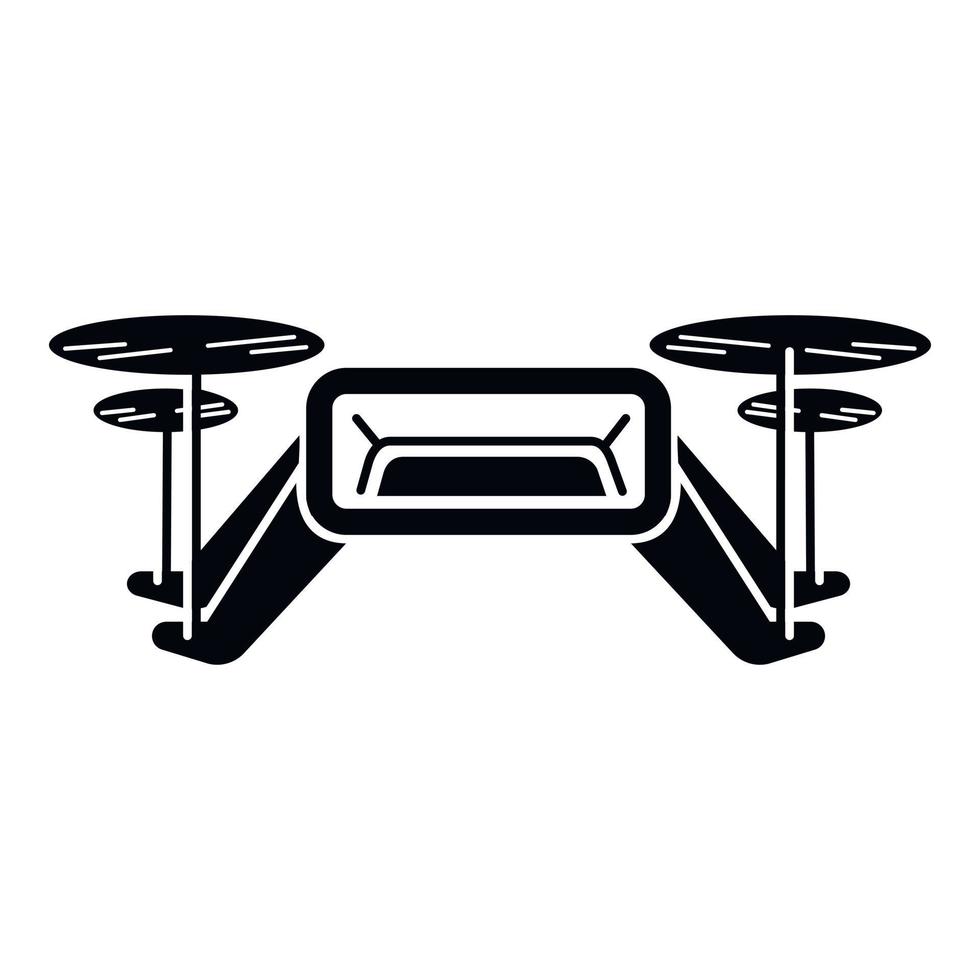 Parcel drone icon, simple style vector