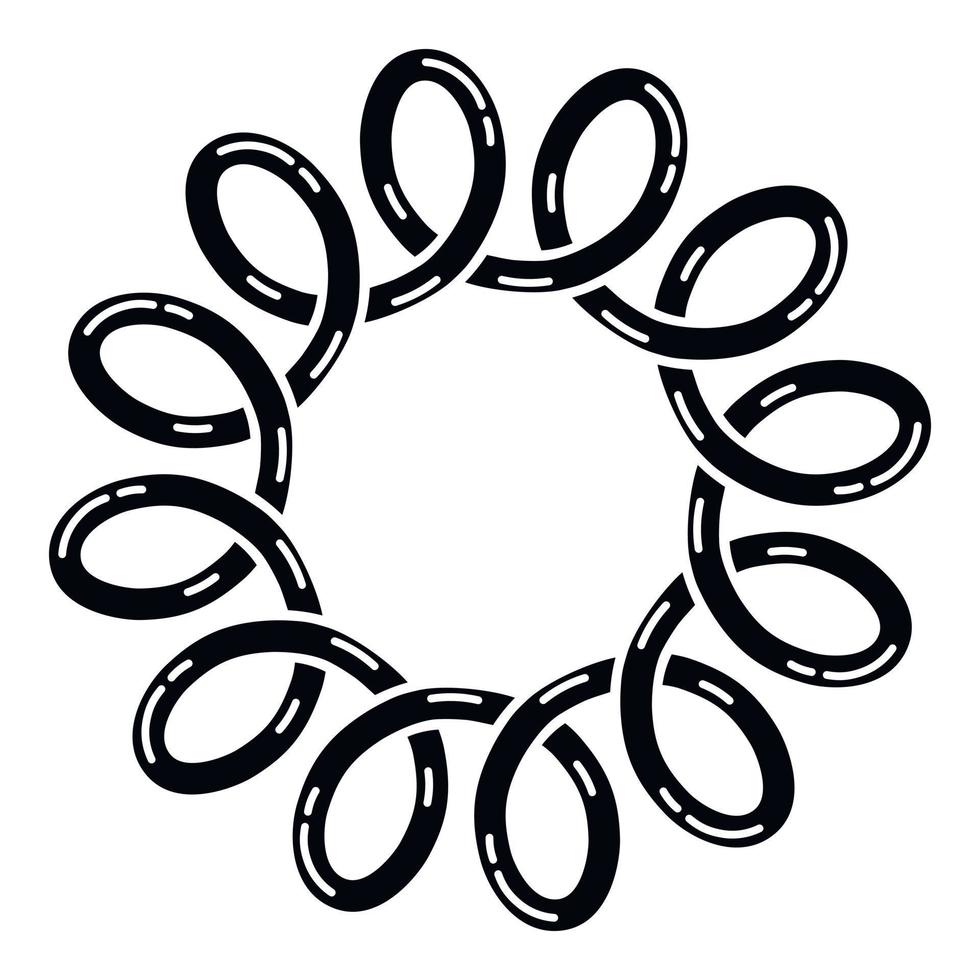 Round cable spring icon, simple style vector