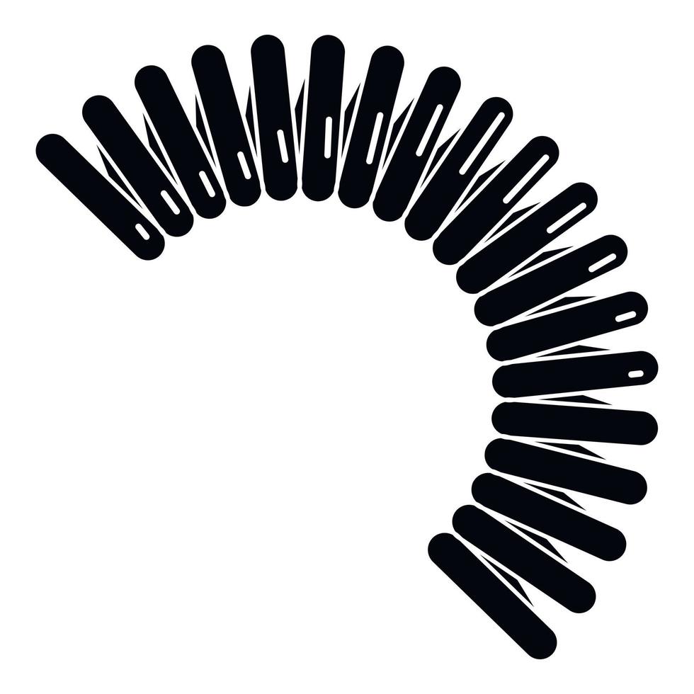 Spiral cable icon, simple style vector