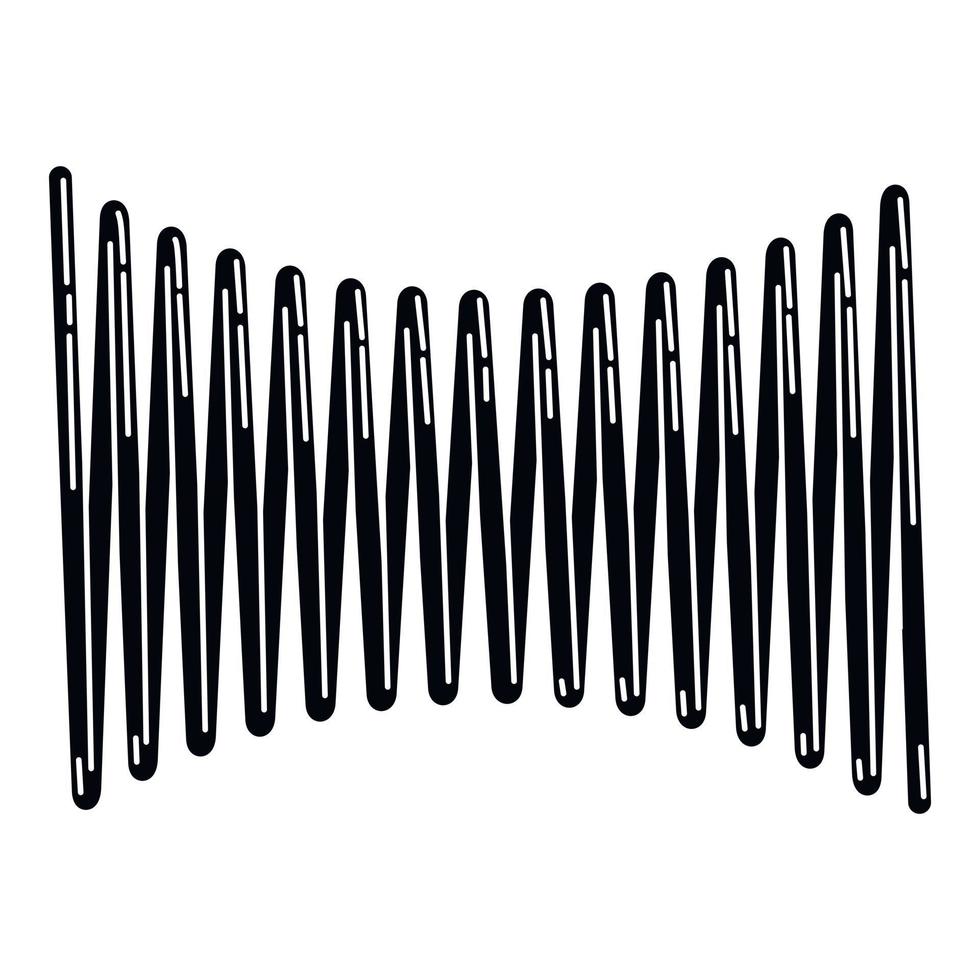 Steel spring icon, simple style vector