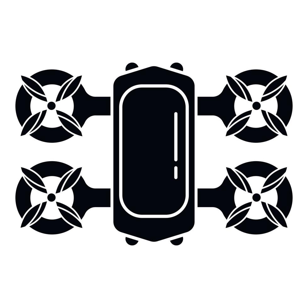 Delivery drone icon, simple style vector