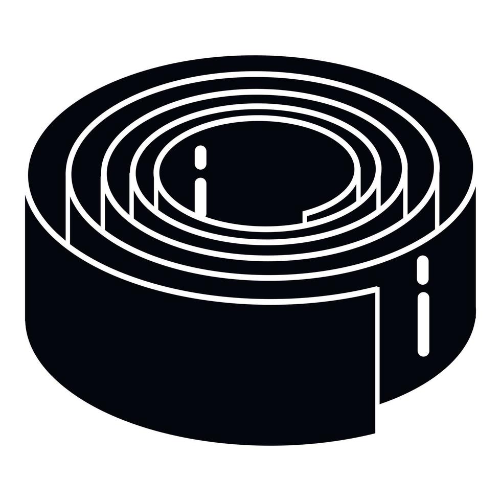 Metal coil icon, simple style vector
