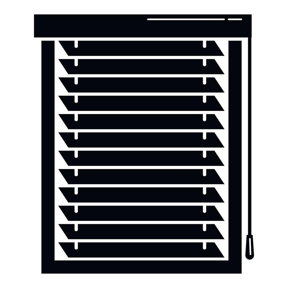 Metal louvers icon, simple style vector