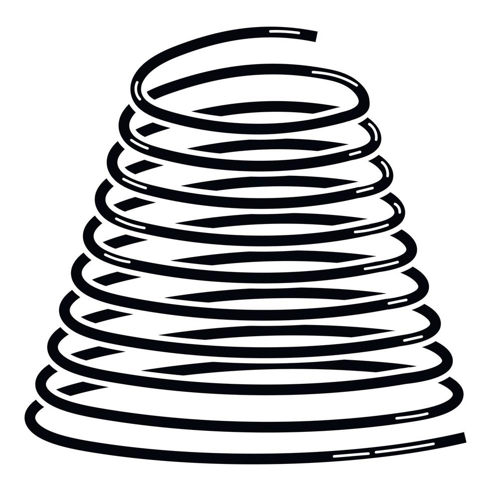 Spiral wire icon, simple style vector