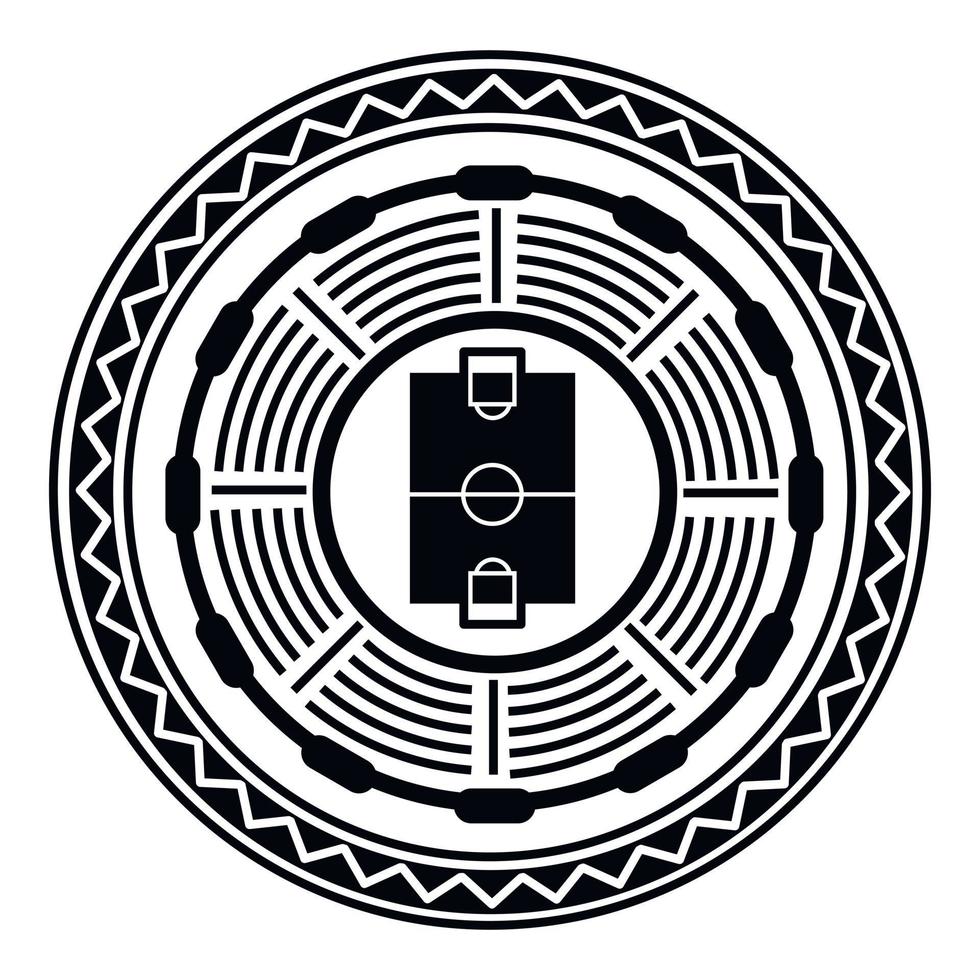 Round stadium top view icon, simple style vector