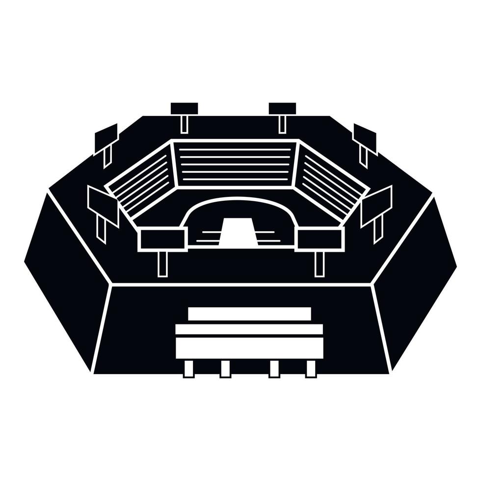 Hex sports arena icon, simple style vector