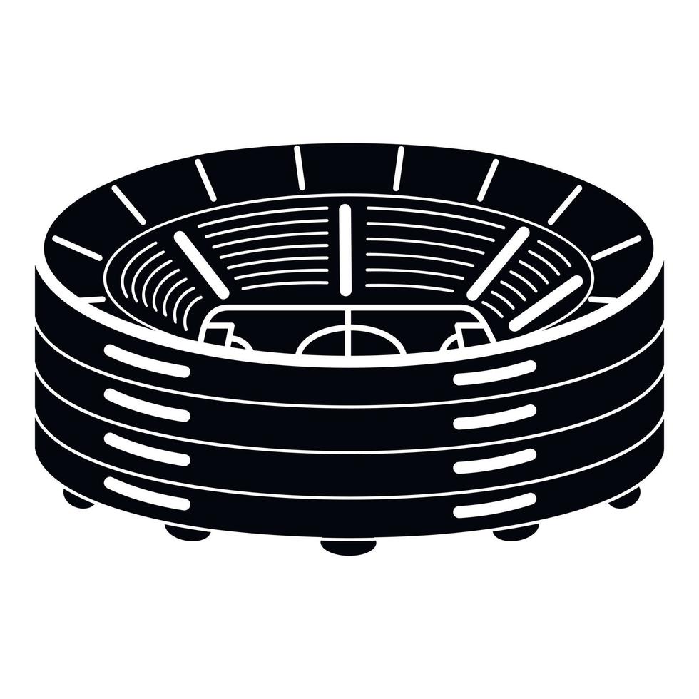 Round stadium icon, simple style vector