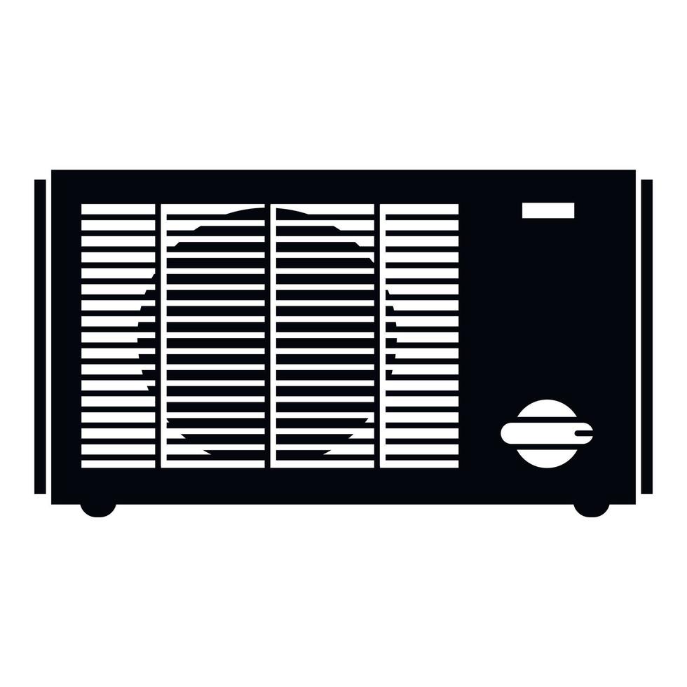 Small window air conditioner icon, simple style vector