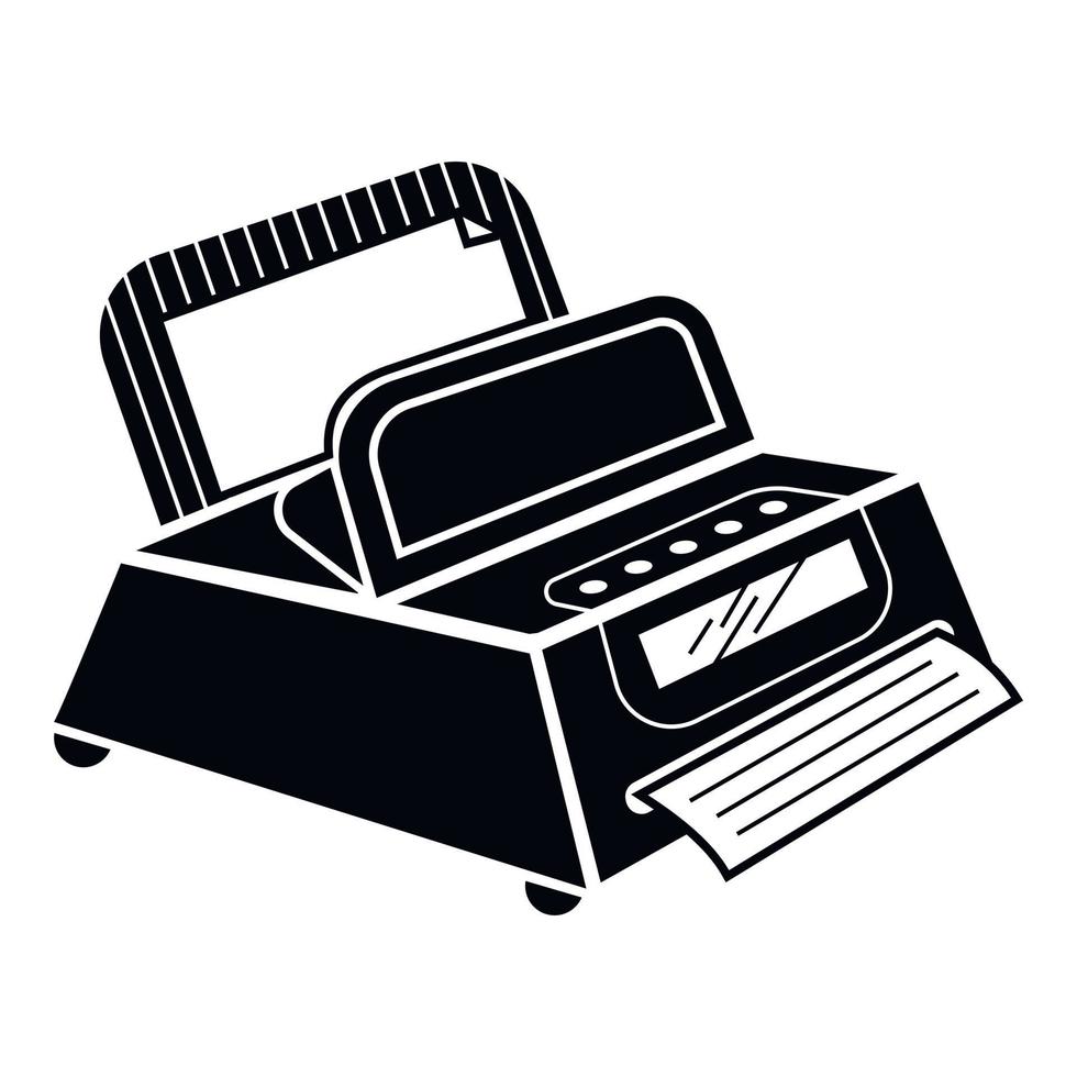 Fax machine icon, simple style vector