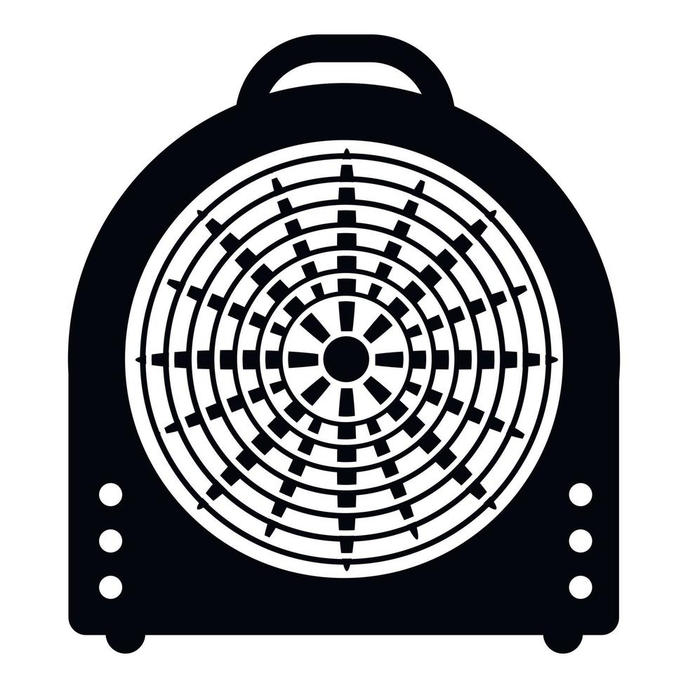 Fan fireplace icon, simple style vector