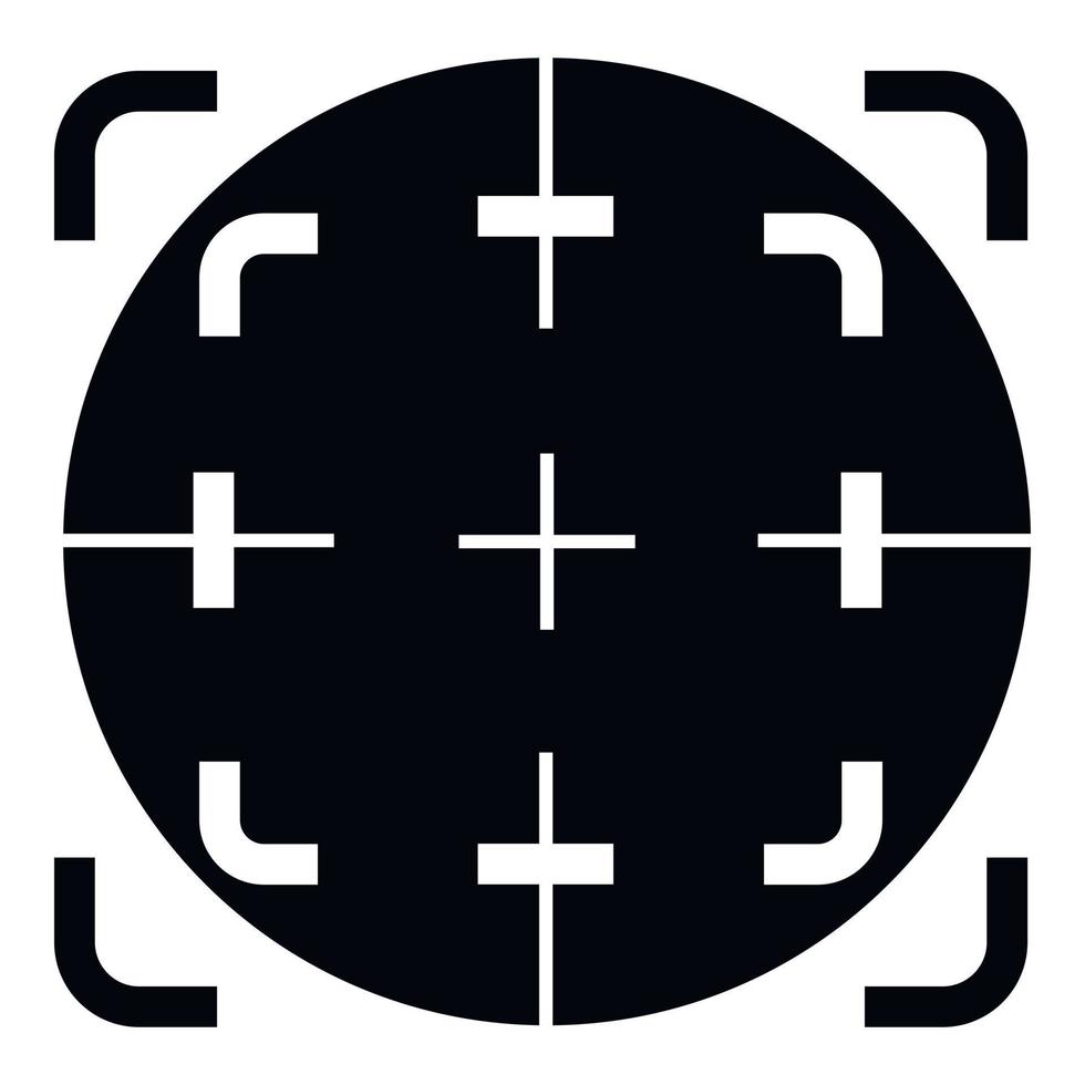 Scope crosshair icon, simple style vector