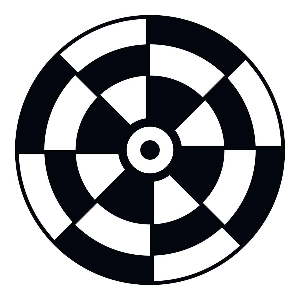 Darts target icon, simple style vector