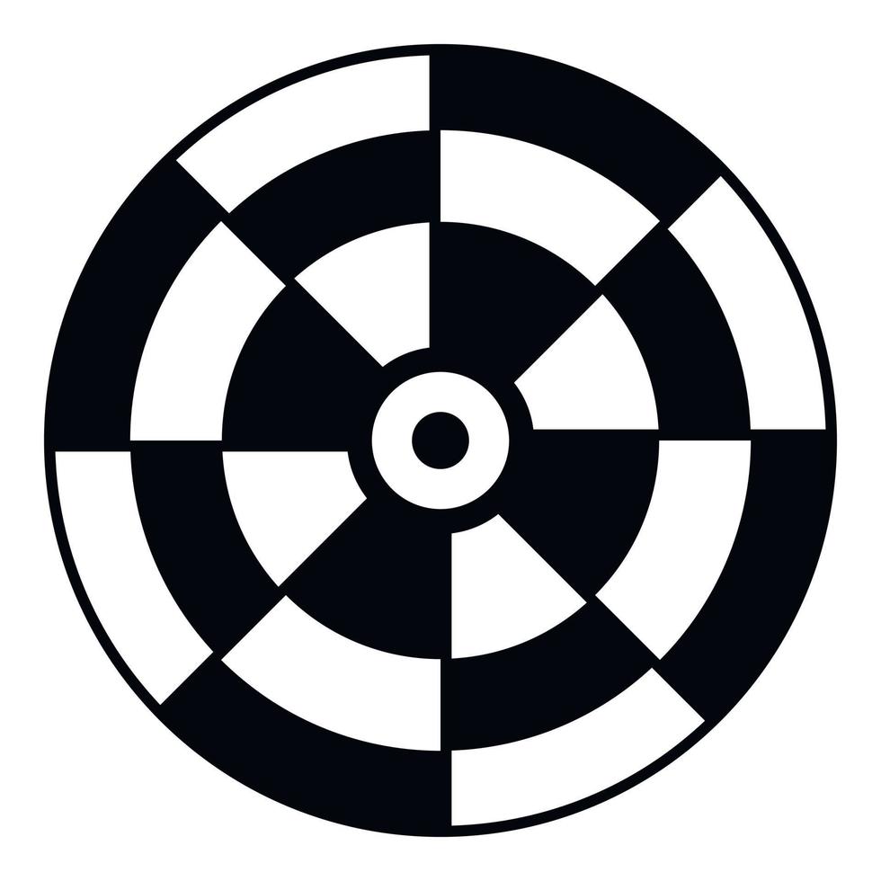 Darts target icon, simple style vector