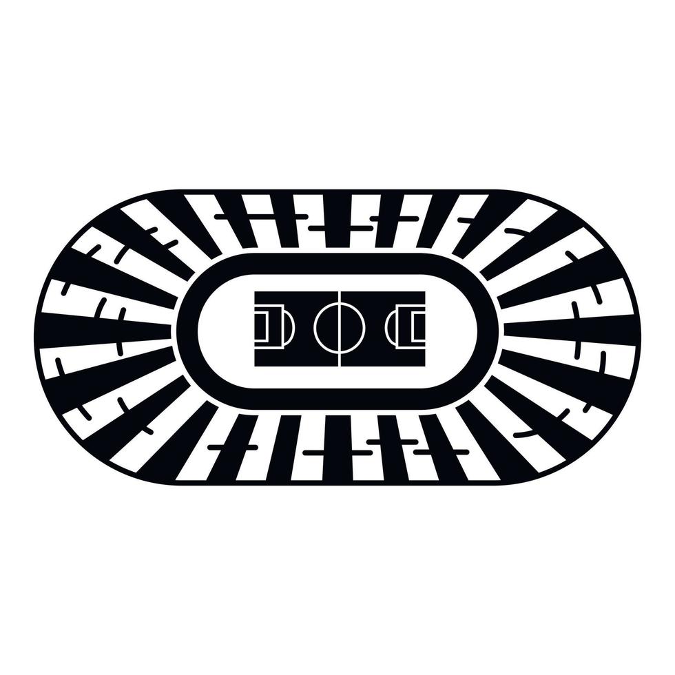 Football arena top view icon, simple style vector