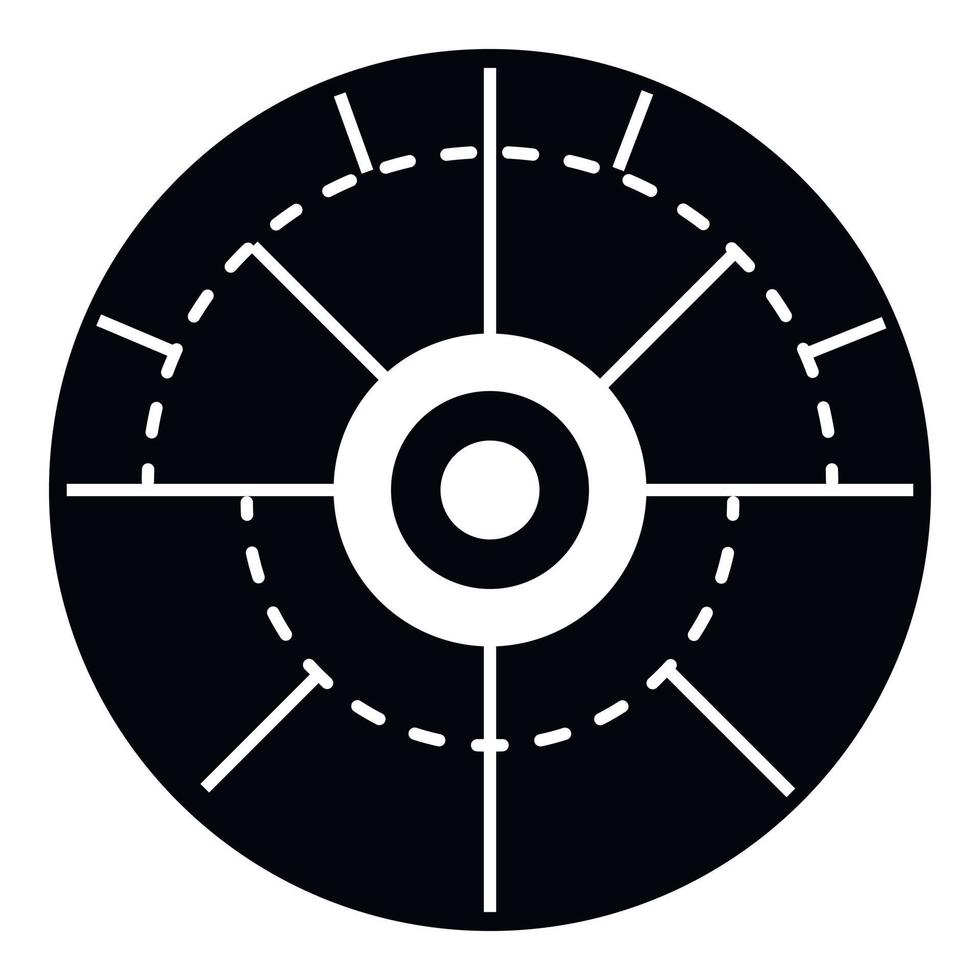Modern aim icon, simple style vector
