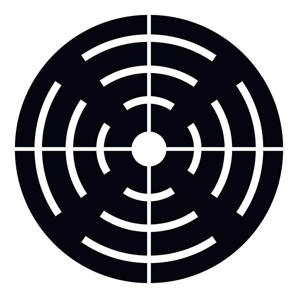 Shotgun target icon, simple style vector
