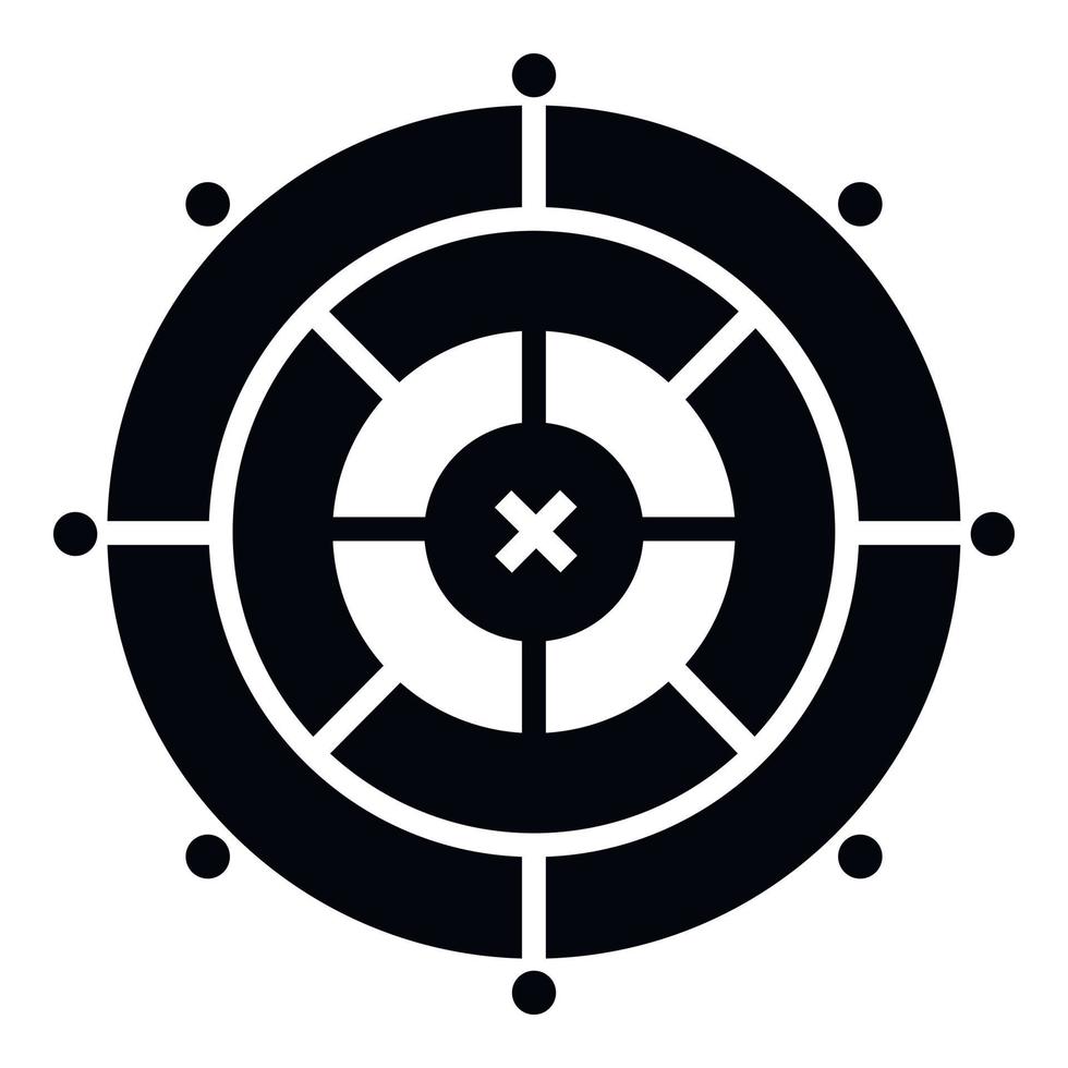 Modern target icon, simple style vector