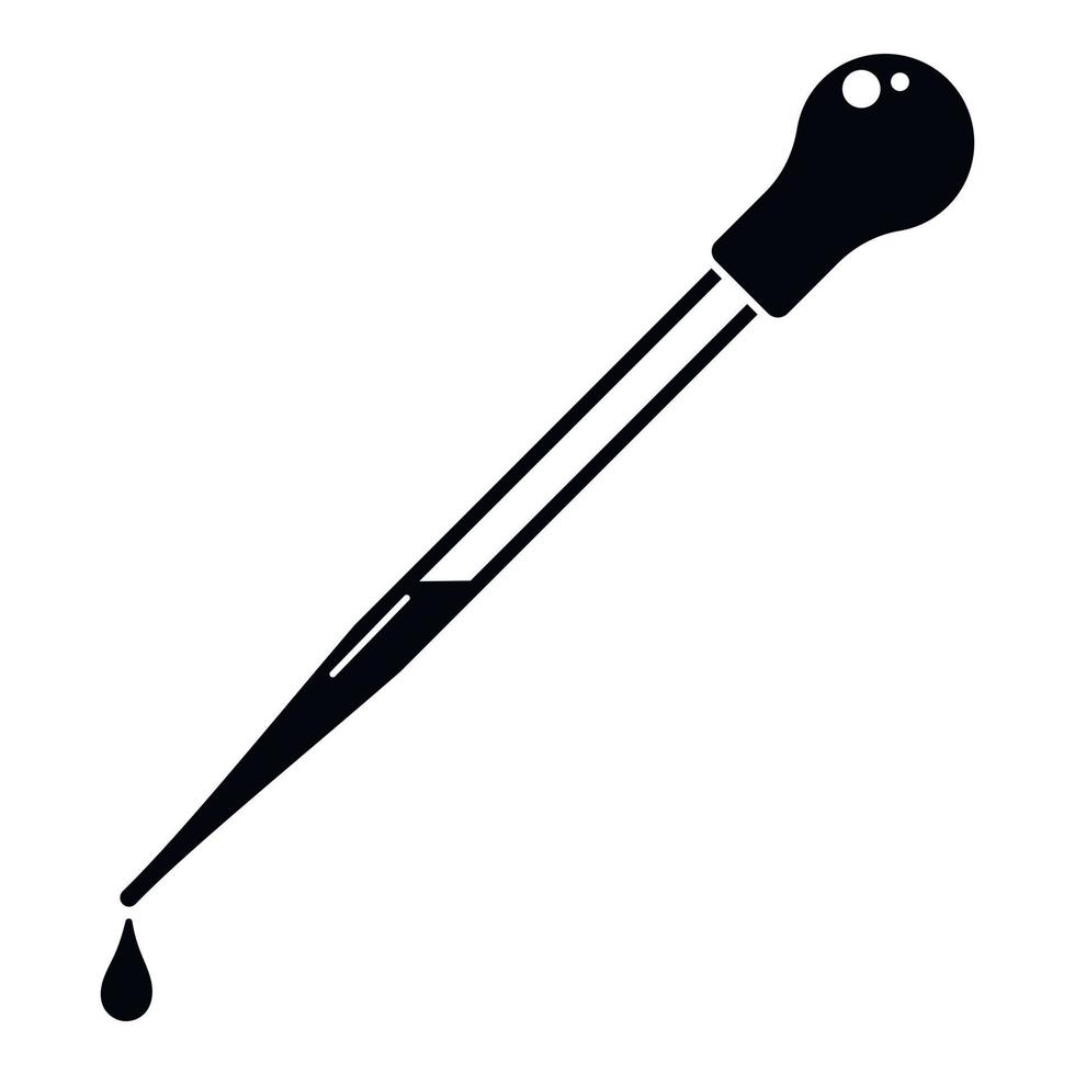 Pipette icon, simple style 15203068 Vector Art at Vecteezy