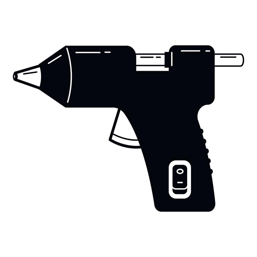 icono de pistola de pegamento, estilo simple vector