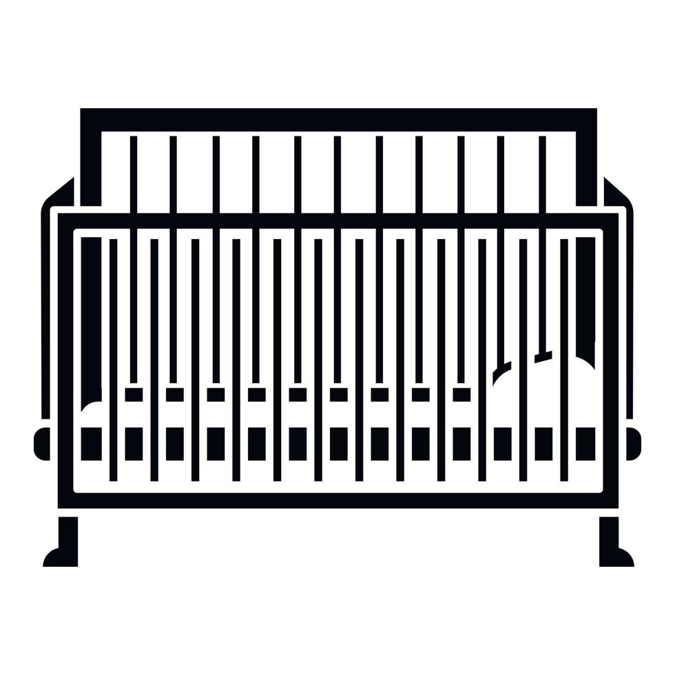 Crib icon, simple style vector