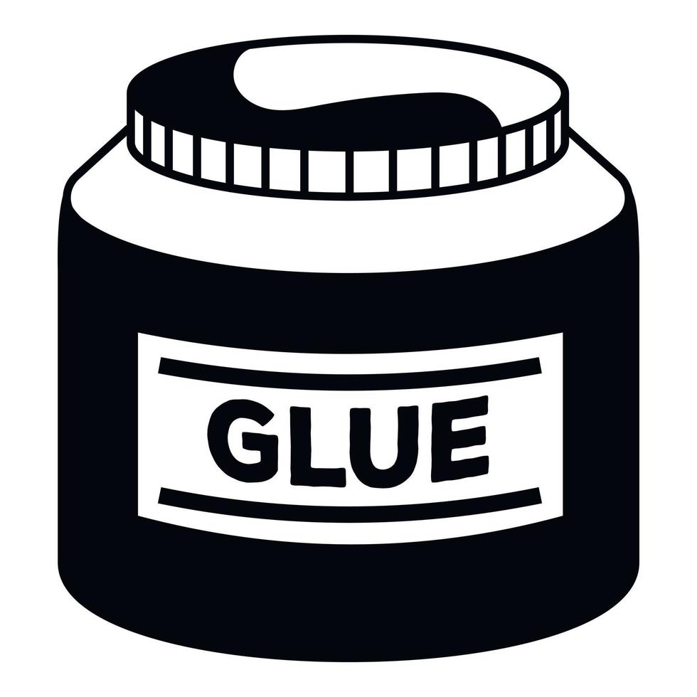 Glue jar icon, simple style vector