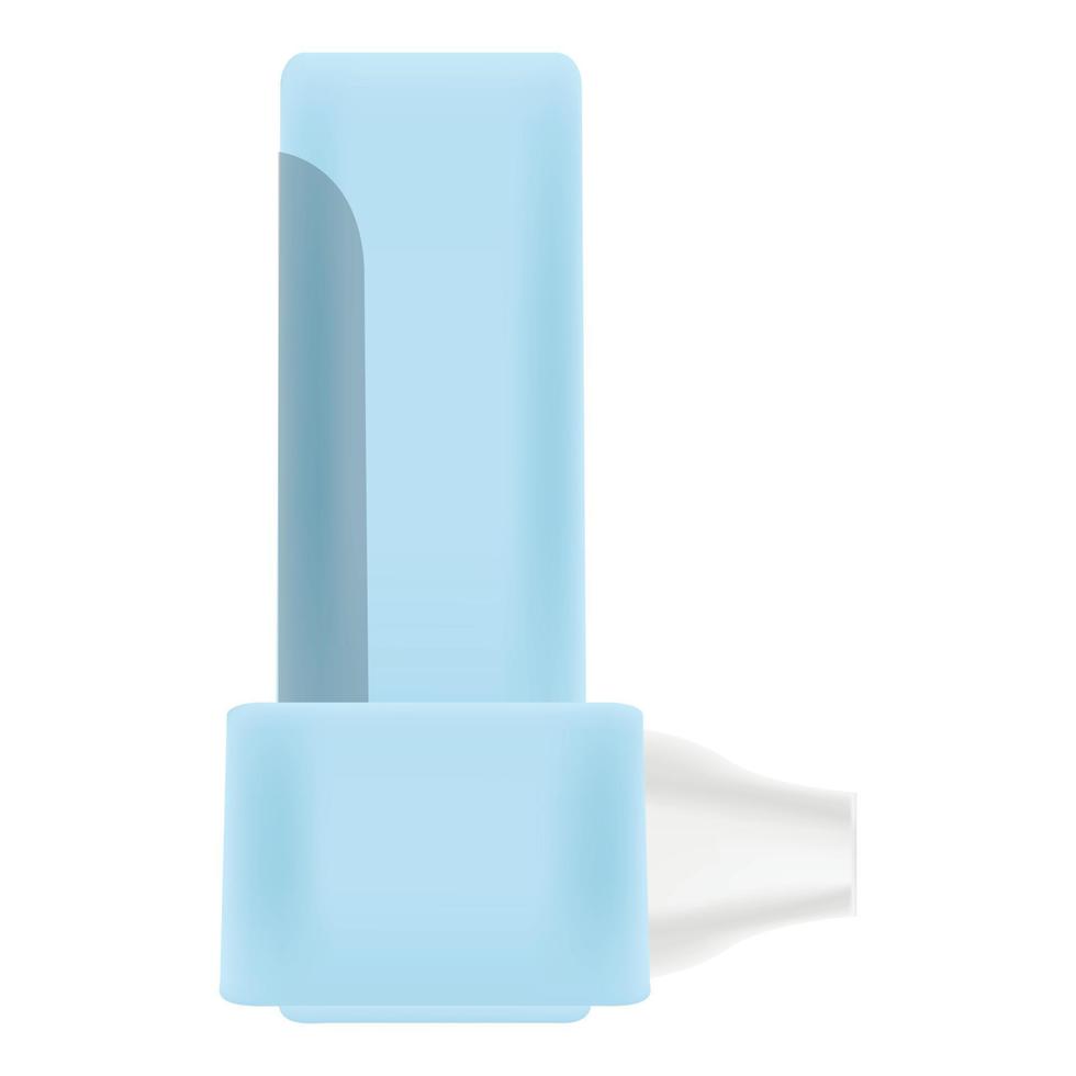 Asthma inhaler icon, realistic style vector