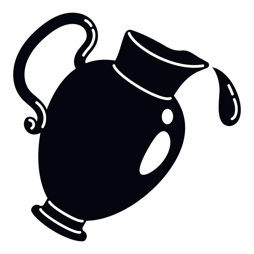 Wine jug icon, simple style vector