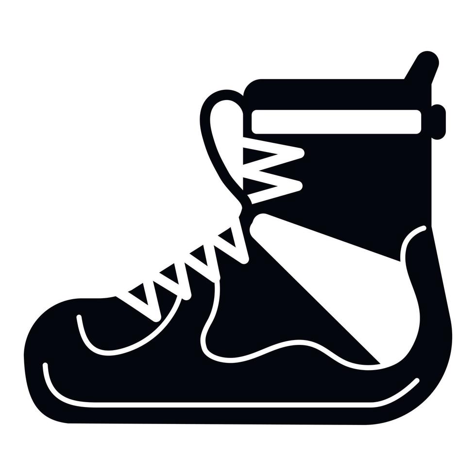 Hiking boot icon, simple style vector