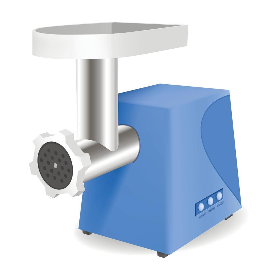 Meat grinder icon, realistic style vector