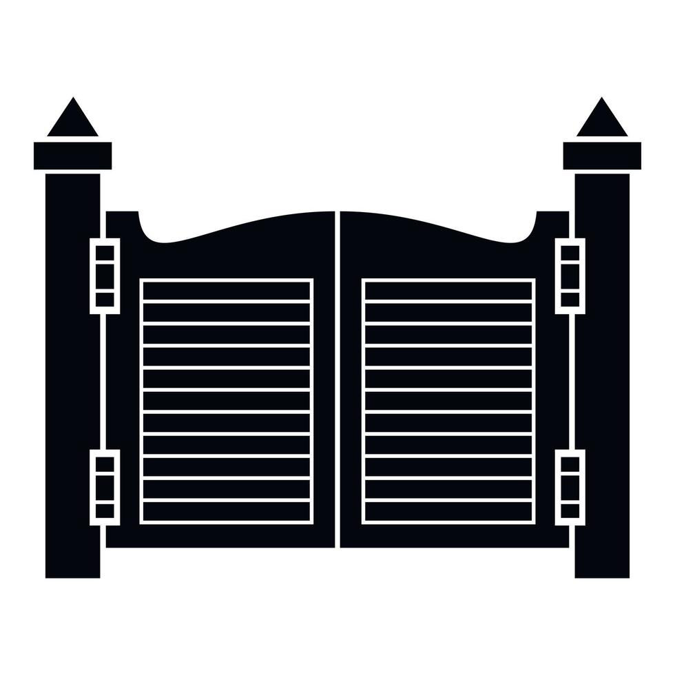 Saloon doors icon, simple style vector