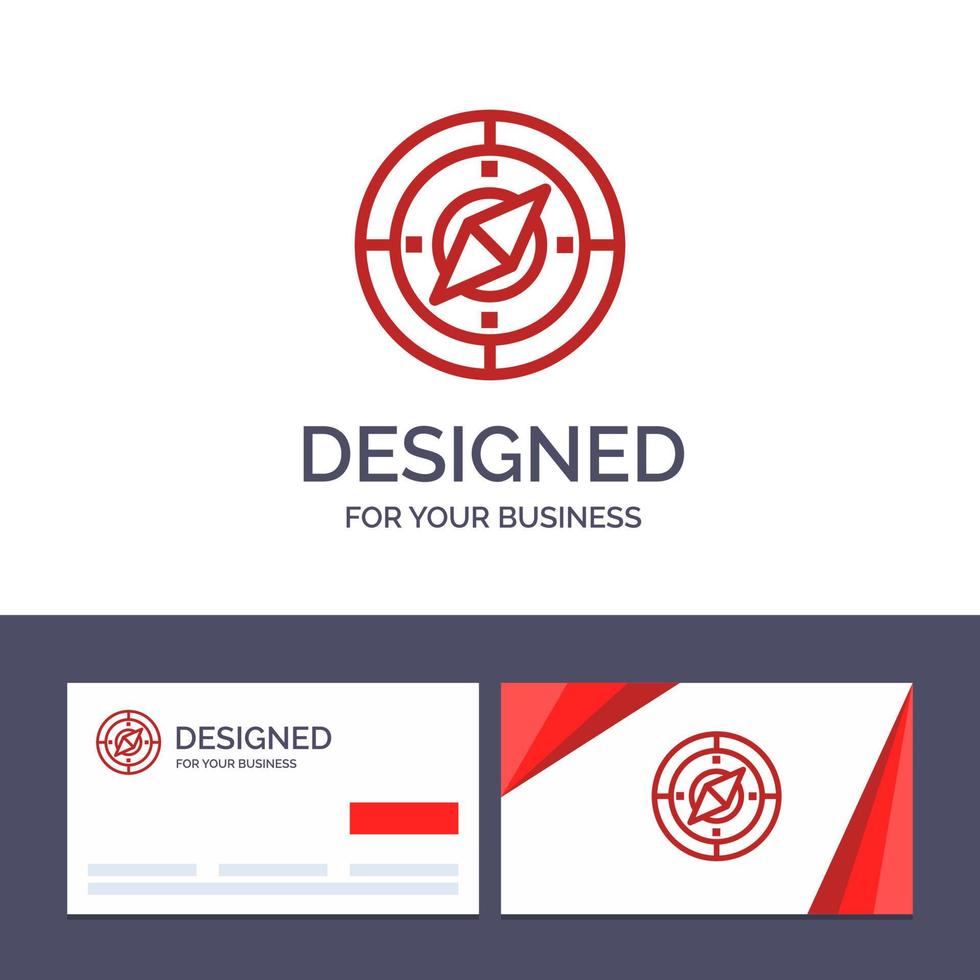Creative Business Card and Logo template Navigation Navigator Compass Location Vector Illustration