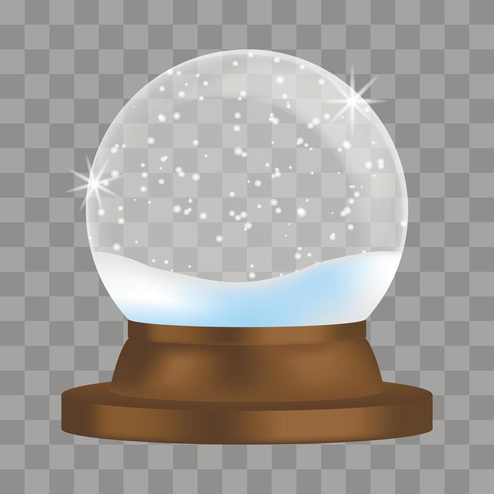 Snowglobe icon, realistic style vector