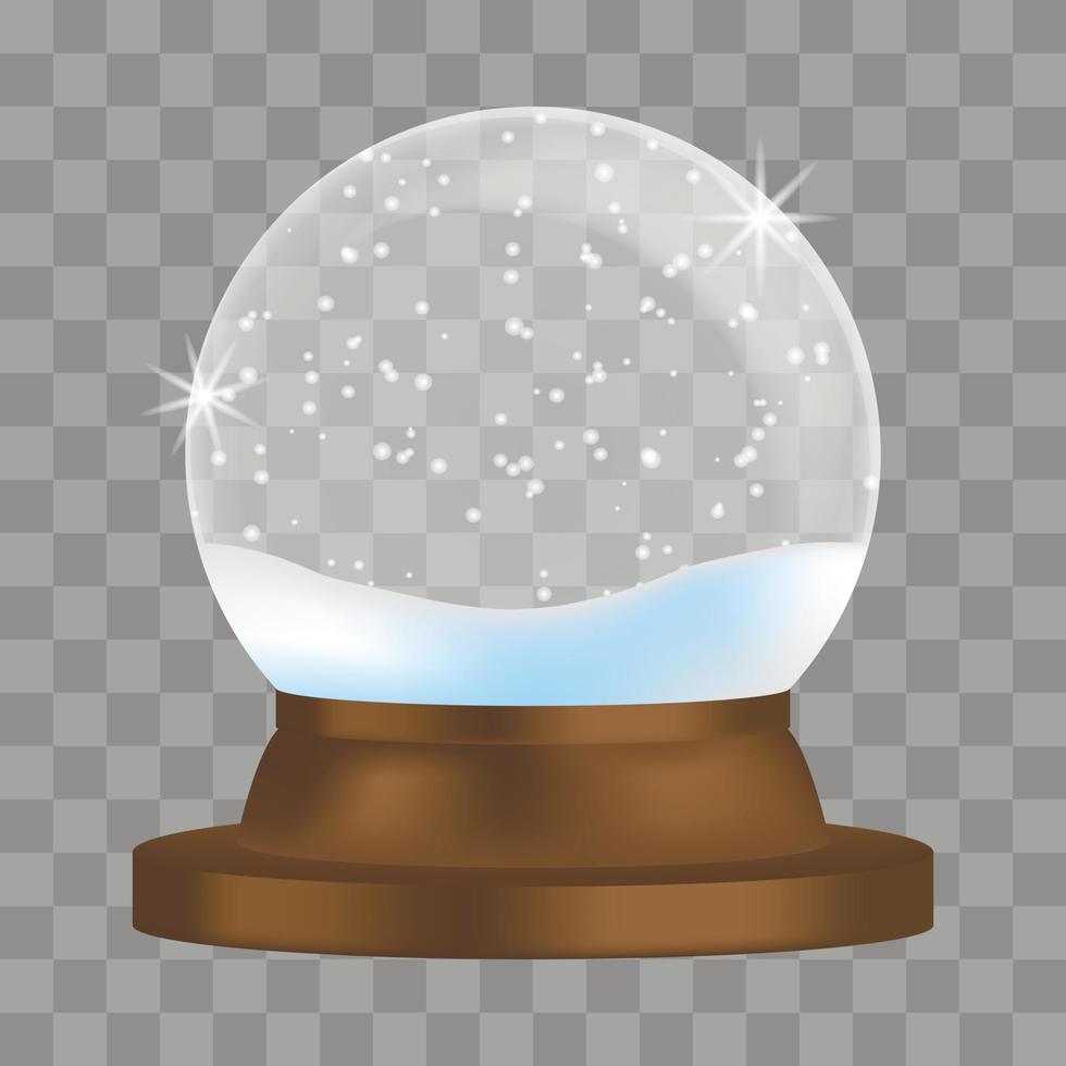 icono de globo de nieve, estilo realista vector