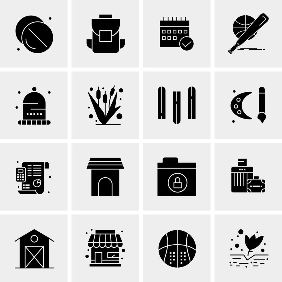 16 Universal Business Icons Vector Creative Icon Illustration to use in web and Mobile Related project