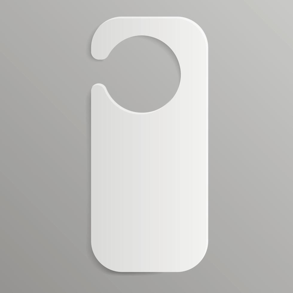 icono de etiqueta de puerta privada, estilo realista vector