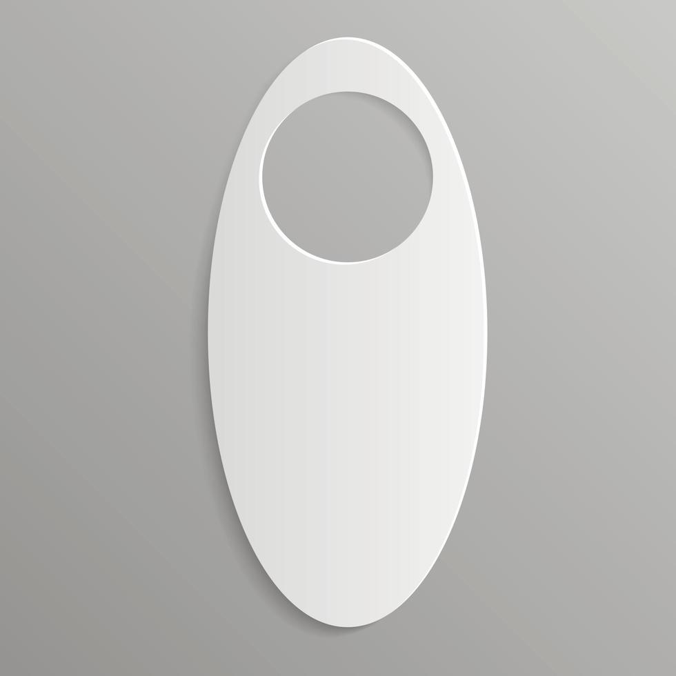 Busy door tag icon, realistic style vector