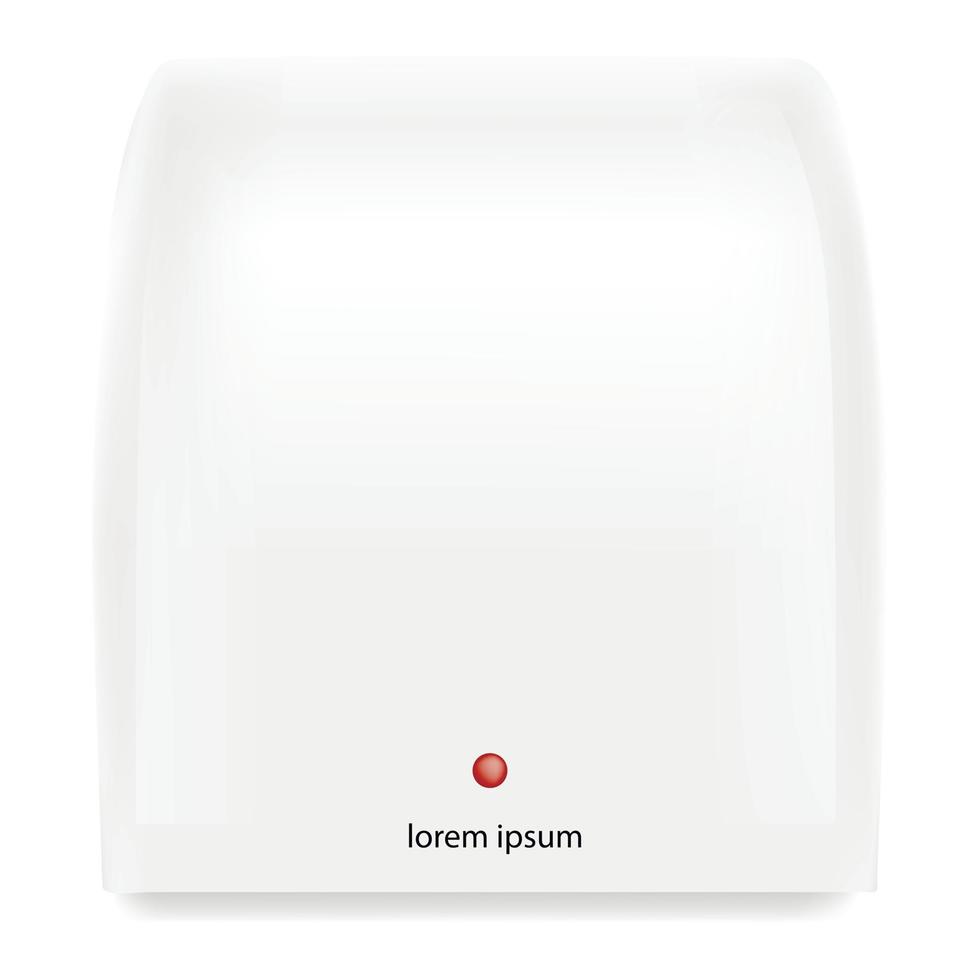 Toilet dryer icon, realistic style vector