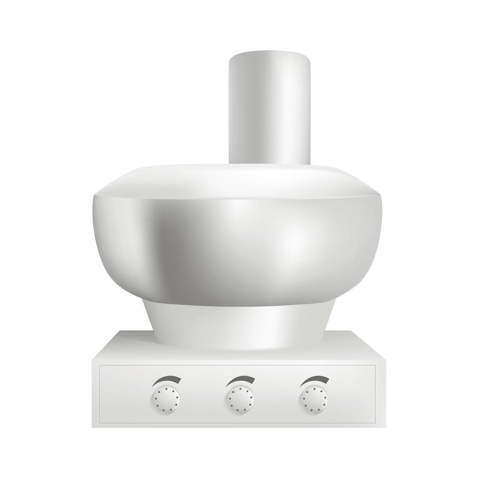 Food processor icon, realistic style vector