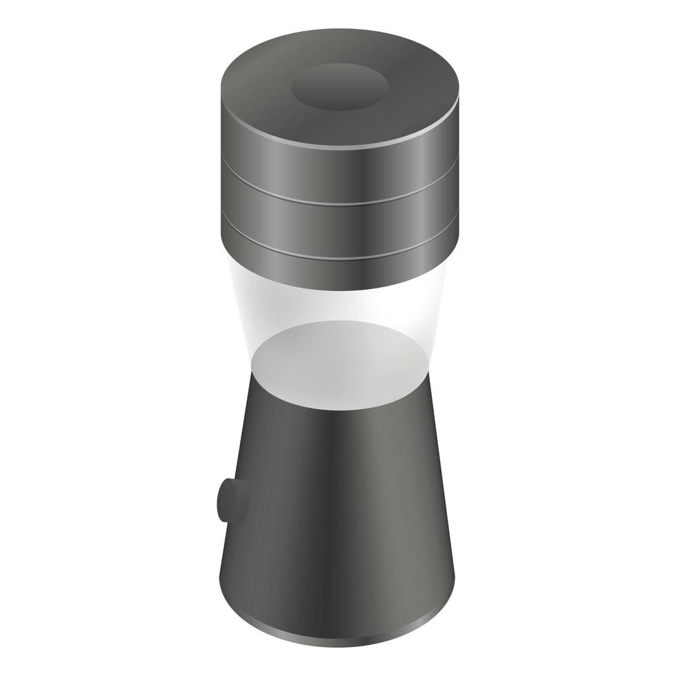 Modern coffee grinder icon, realistic style vector