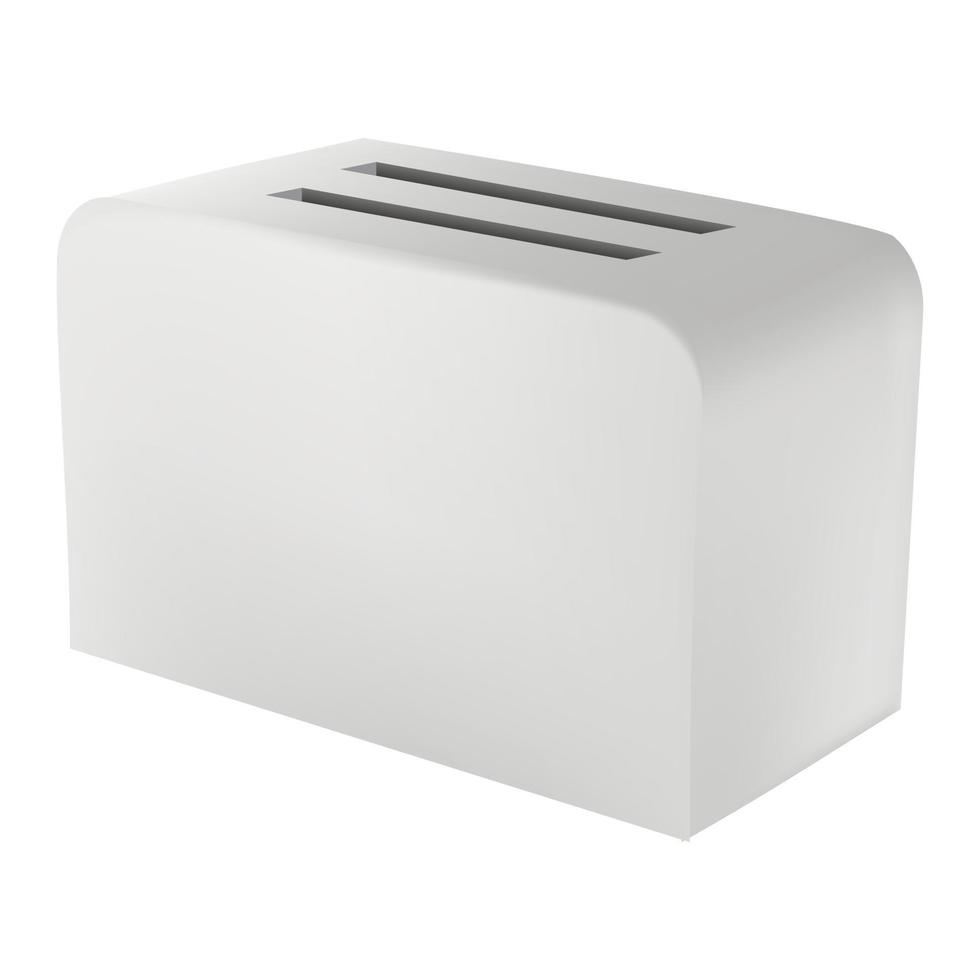Toaster icon, realistic style vector