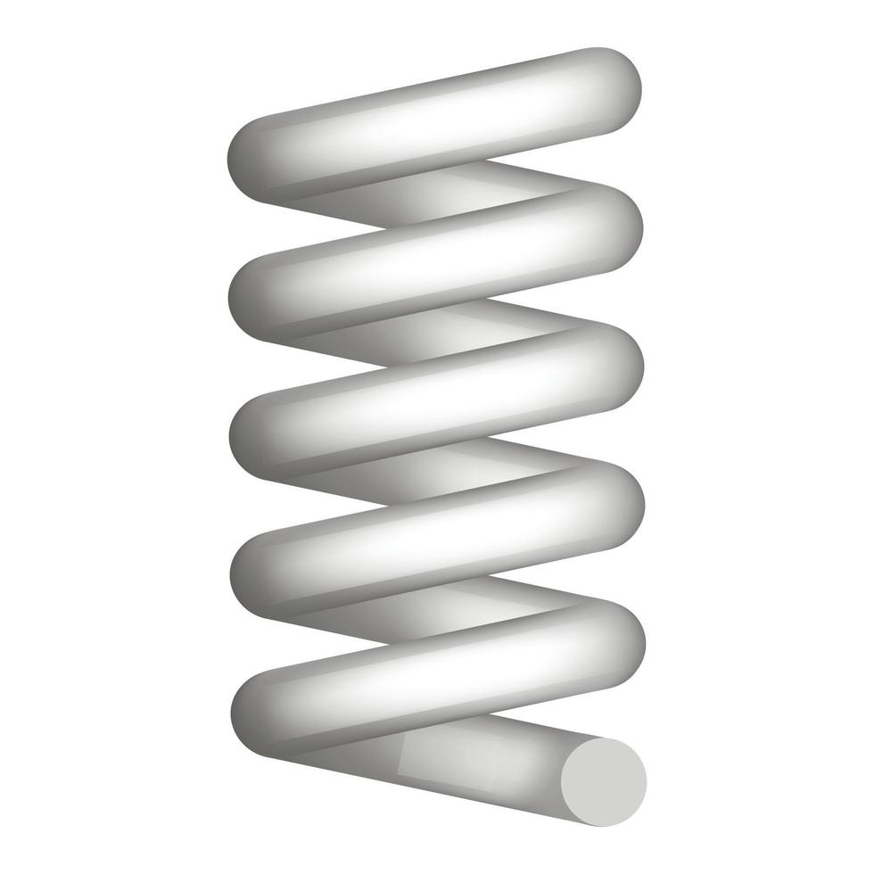Shock spring icon, realistic style vector
