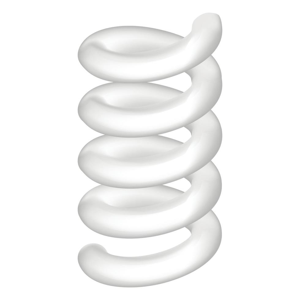 Wire spring icon, realistic style vector