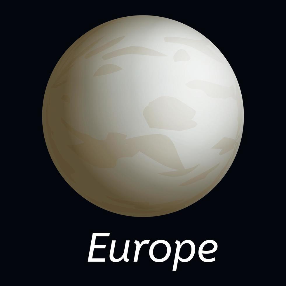 Space europe icon, realistic style vector