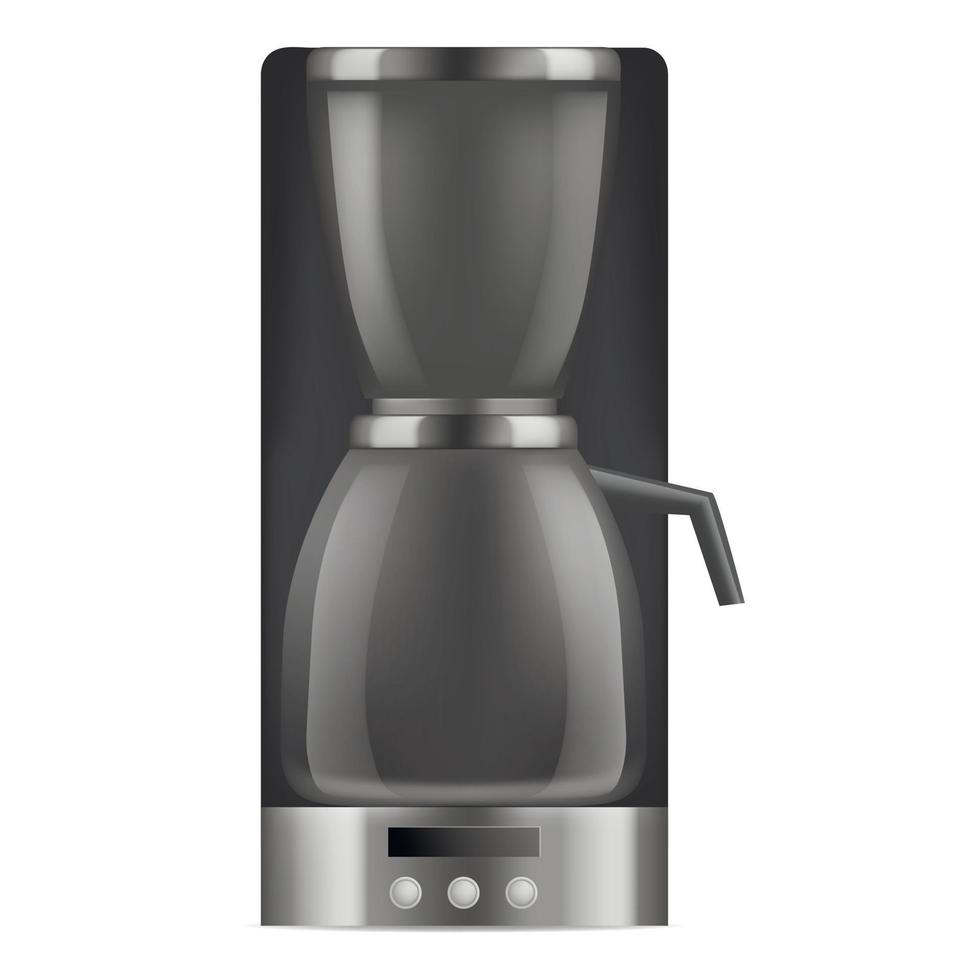 Modern coffee maker icon, realistic style vector