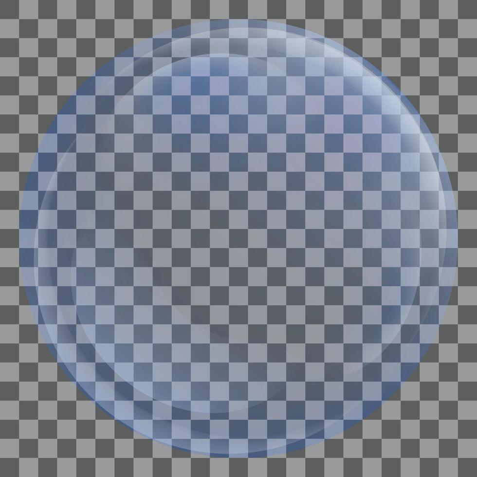 Soap round bubble icon, realistic style vector