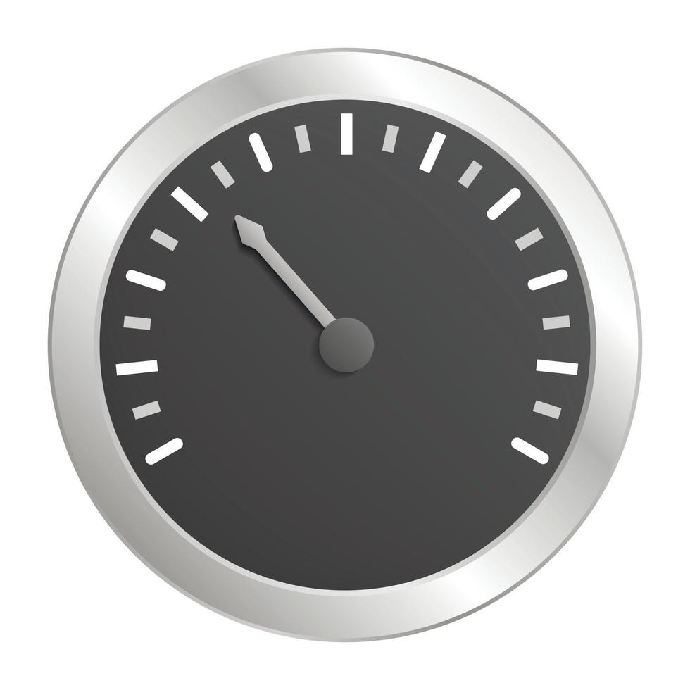 Speedometer icon, realistic style vector