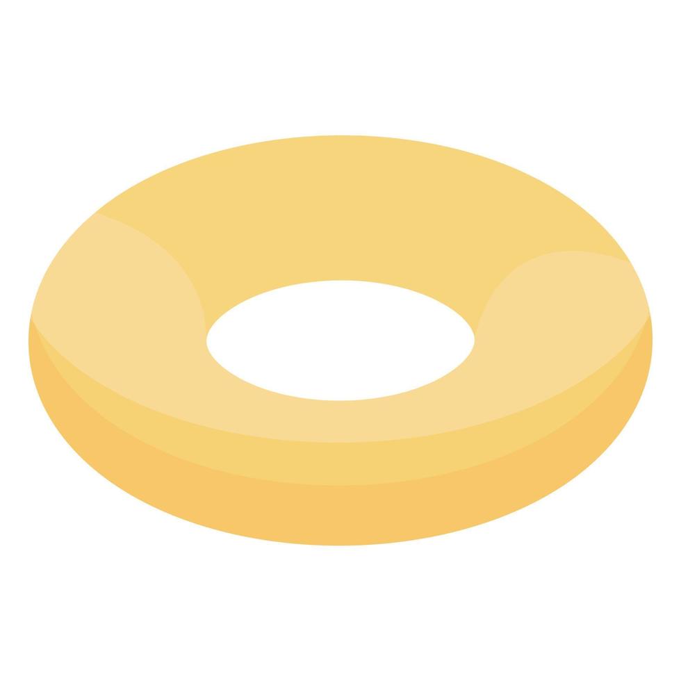 Inflatable swim ring icon, isometric style vector