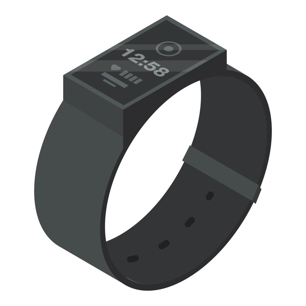 Smart band gadget icon, isometric style vector