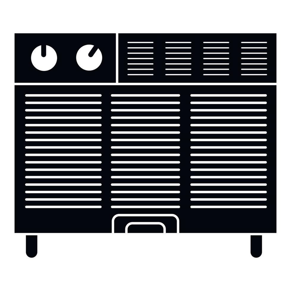 Window air conditioner icon, simple style vector